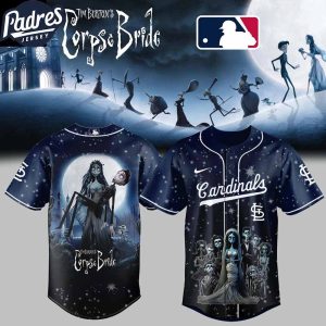 St Louis Cardinals Corpse Bride 2025 Celebrate Halloween Tim Burton Baseball Jersey