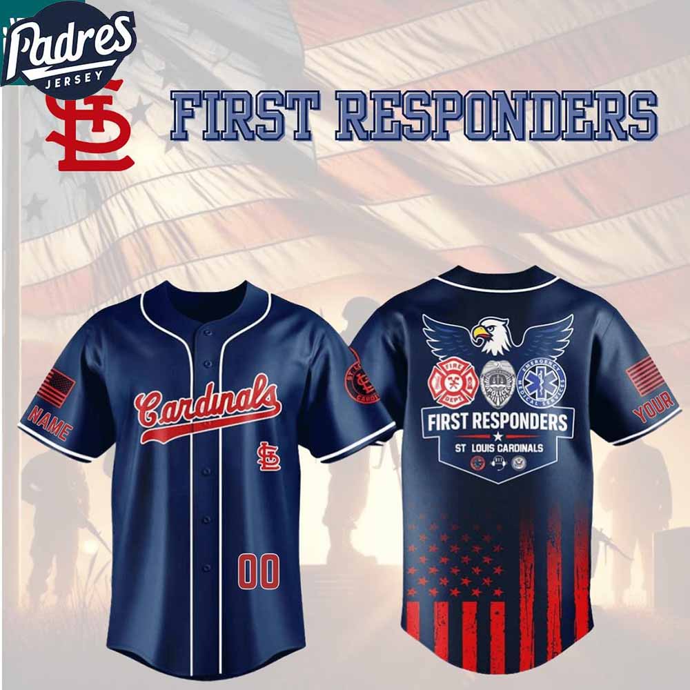 St. Louis Cardinals First Responders Fire Dept Police EMS 2025 Custom Baseball Jersey St. Louis Cardinals First Responders Fire Dept Police EMS 2025 Custom Baseball Jersey