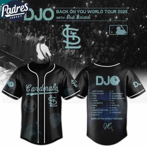 St Louis Cardinals MLB x DJO Back To You World Tour 2025 With Post Animal Baseball Jersey 1