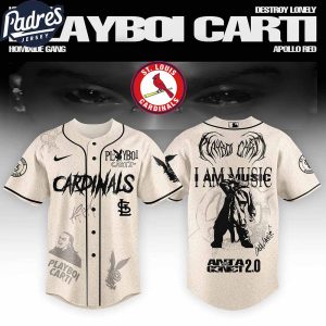 St Louis Cardinals MLB x Playboi Carti Antagonist Tour Custom Baseball Jersey