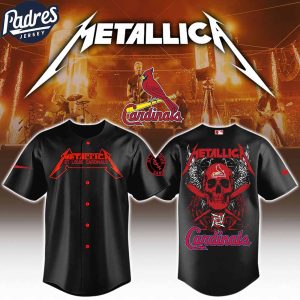 St Louis Cardinals x MLB Metallica Baseball Jersey