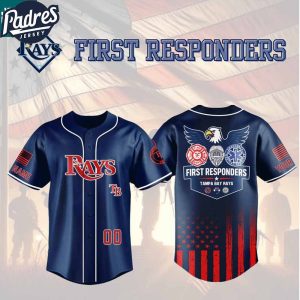 Tampa Bay Rays First Responders Fire Dept Police EMS 2025 Custom Baseball Jersey