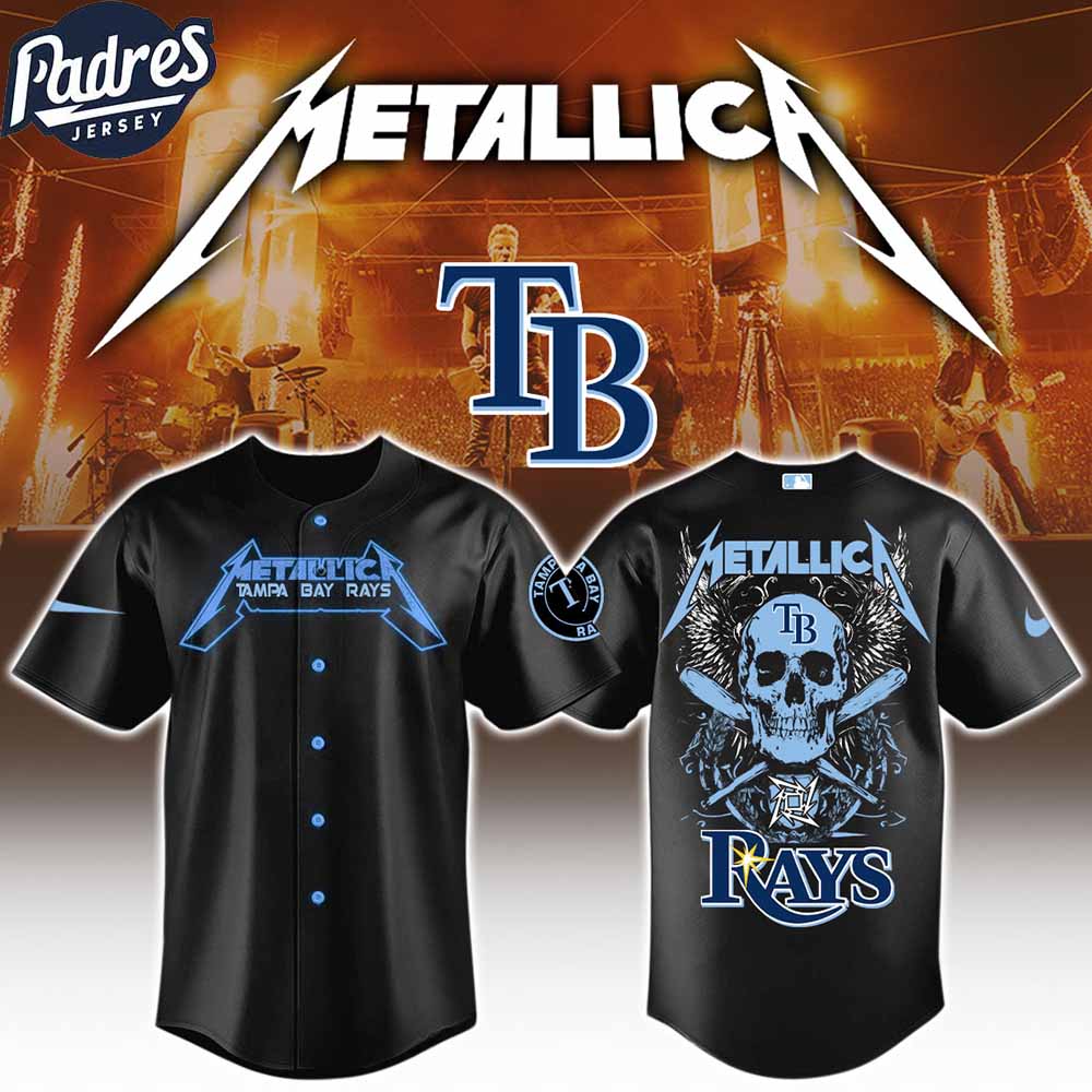 Tampa Bay Rays x MLB Metallica Baseball Jersey Tampa Bay Rays x MLB Metallica Baseball Jersey