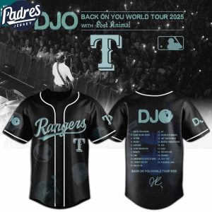 Texas Rangers MLB x DJO Back To You World Tour 2025 With Post Animal MLB Baseball Jersey 1
