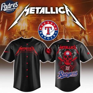 Texas Rangers x MLB Metallica Baseball Jersey