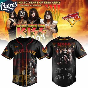 Toronto Blue Jays Kiss Band 50th Anniversary Signature 2025 Baseball Jersey