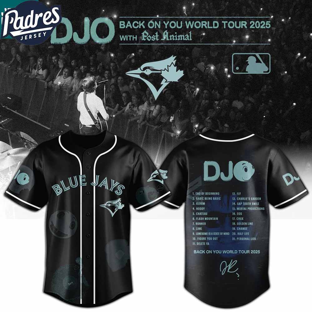 Toronto Blue Jays MLB x DJO Back To You World Tour 2025 With Post Animal MLB Baseball Jersey Toronto Blue Jays MLB x DJO Back To You World Tour 2025 With Post Animal MLB Baseball Jersey