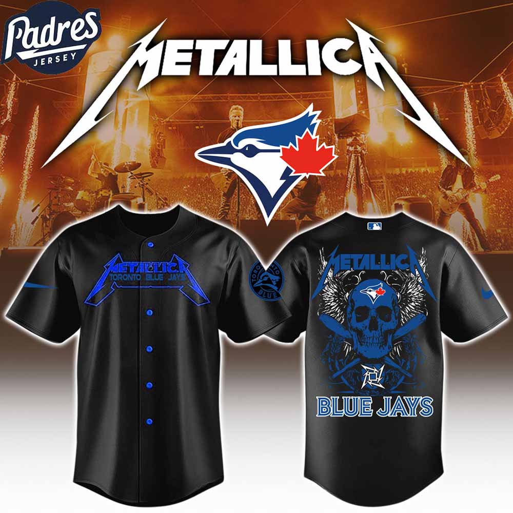 Toronto Blue Jays x MLB Metallica Baseball Jersey Toronto Blue Jays x MLB Metallica Baseball Jersey