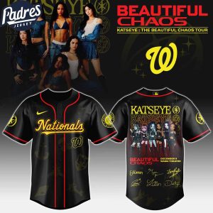 Washington Nationals MLB x Katseye The Beautiful Chaos Tour Custom Baseball Jersey