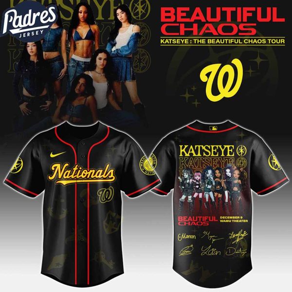 Washington Nationals MLB x Katseye The Beautiful Chaos Tour Custom Baseball Jersey