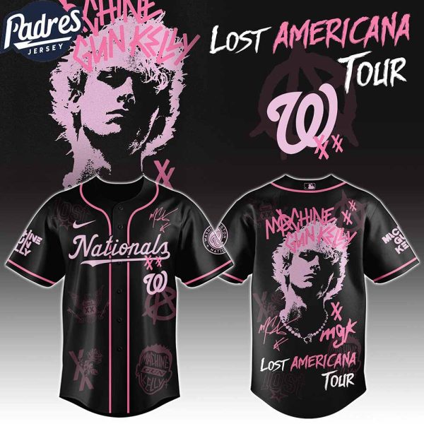 Washington Nationals MLB x MGK The Lost Americana Tour Custom Baseball Jersey